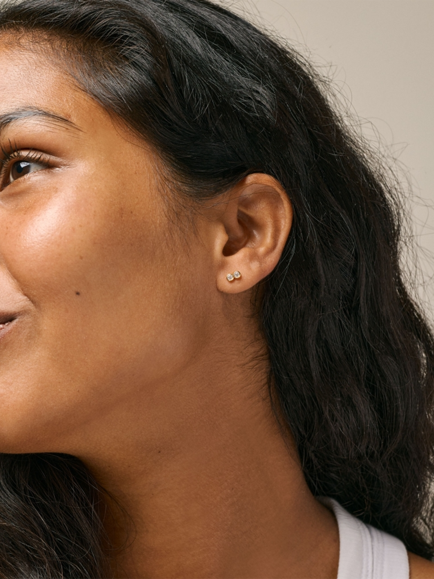 ENAMEL Copenhagen Twin CZ Studs Gull