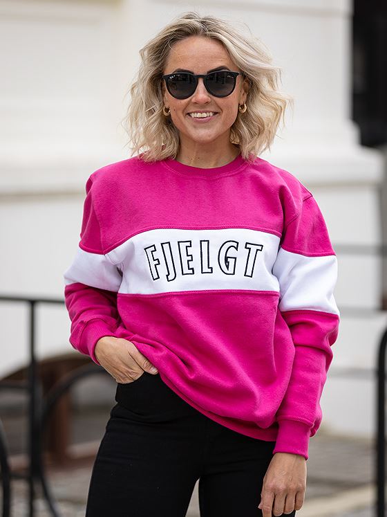 Fjelgt Stripe Genser Pink