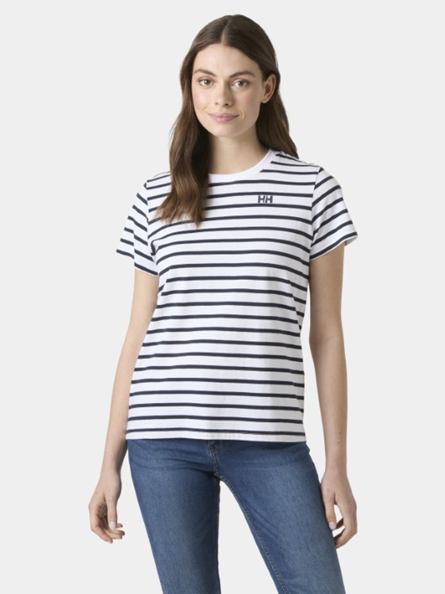 Helly Hansen Woman Core Graphic T-Shirt 2.0 White Lifestyle Stripe