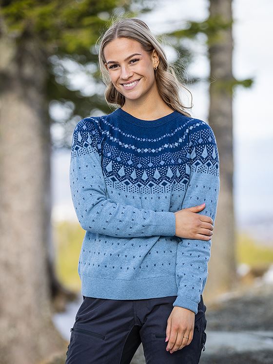 Helly Hansen Woman Hytte Merino Sweater Blue Fog