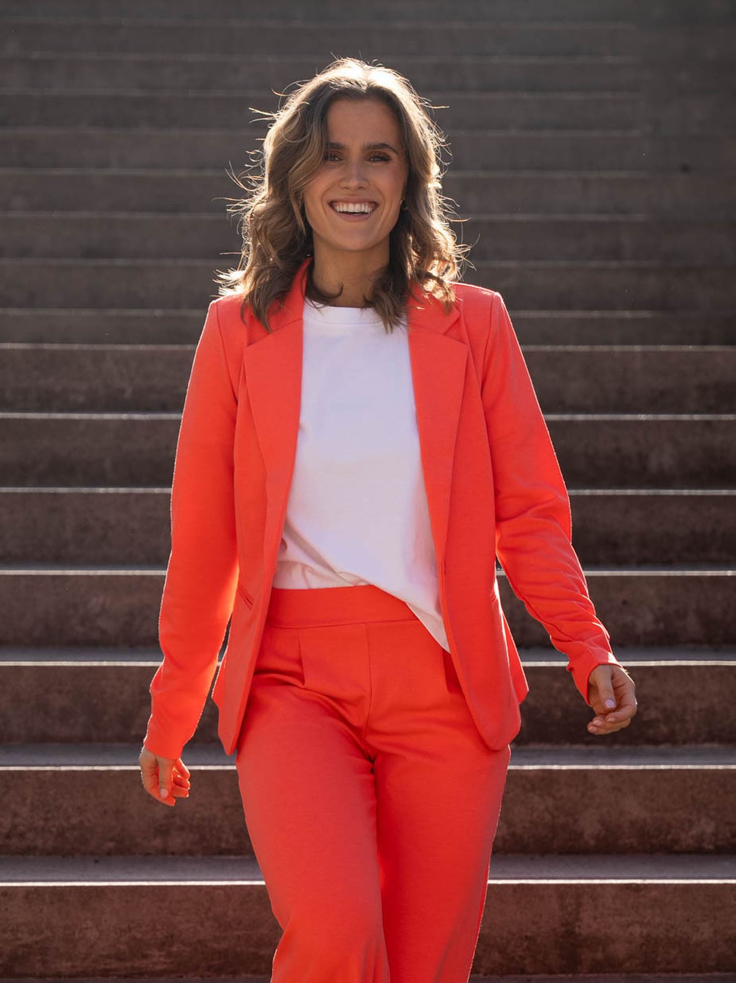 Ichi Kate Blazer Hot Coral