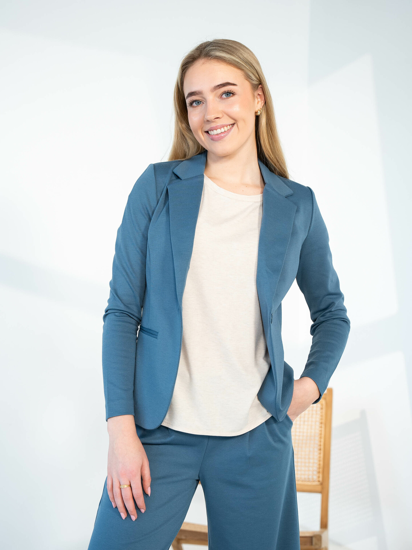 Ichi Kate blazer  Della Robia light blue
