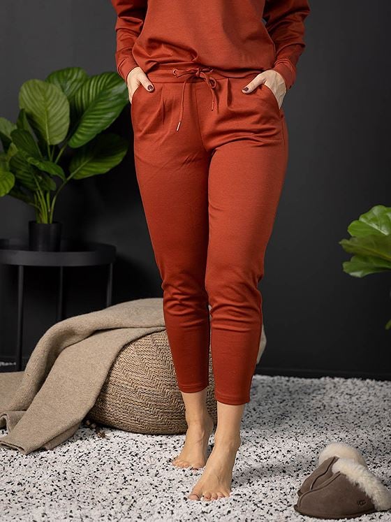 Ichi Kate Pant Cropped Burnt Henna - Get Inspired Exclusive Collection