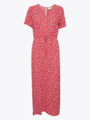 Ichi Marrakech All Over Print Dress 13 Raspberry Wine Flower