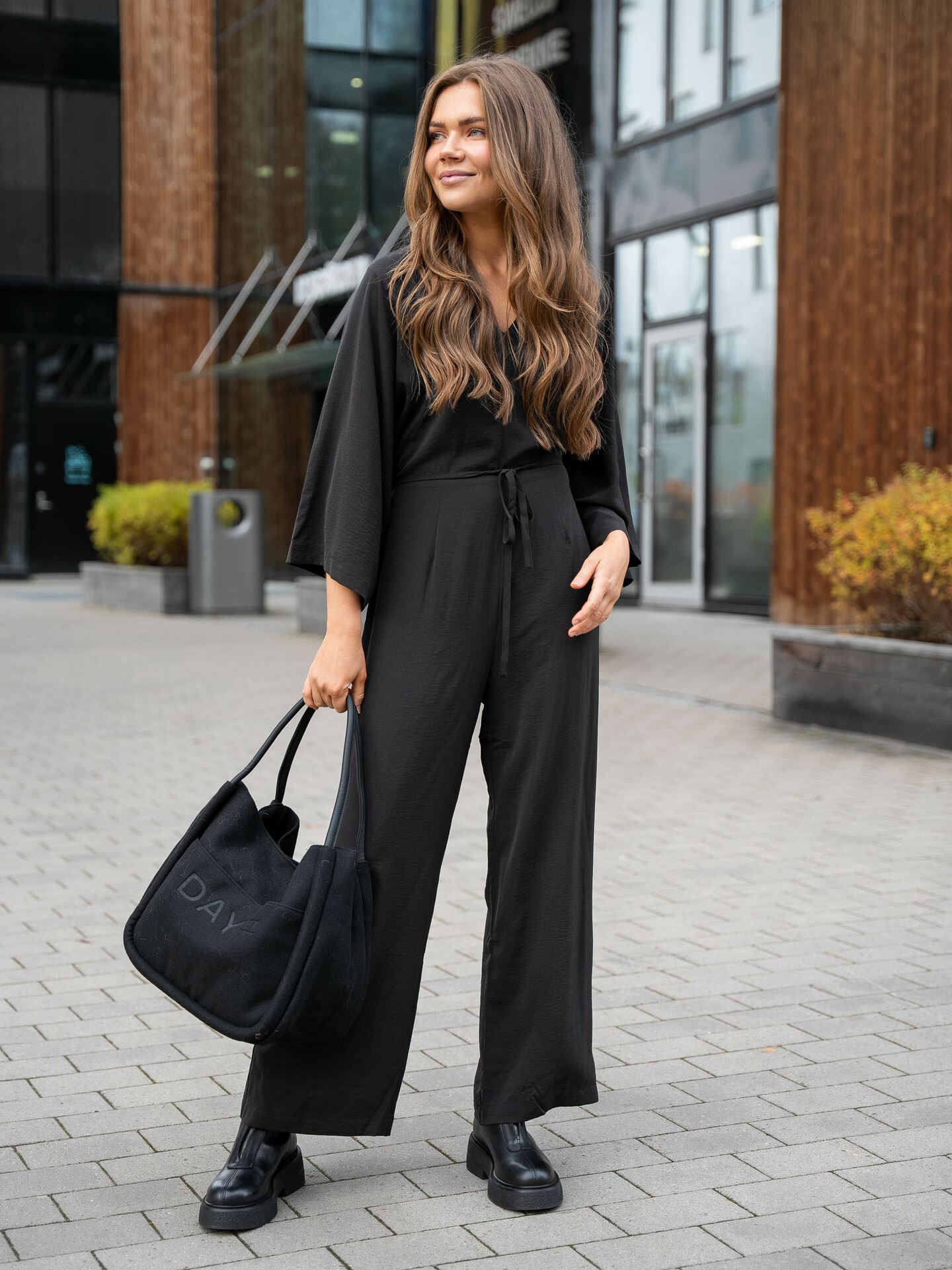 Ichi Leane Jumpsuit Black