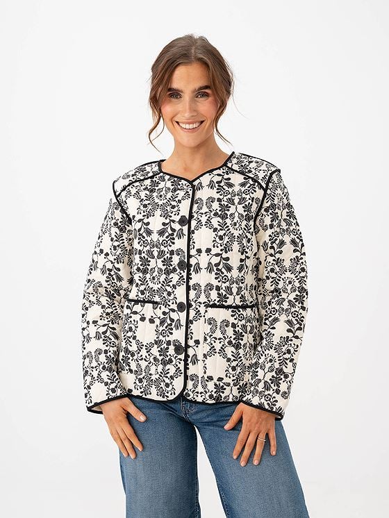 Ichi Gizaro Jacket Almond Milk Flower