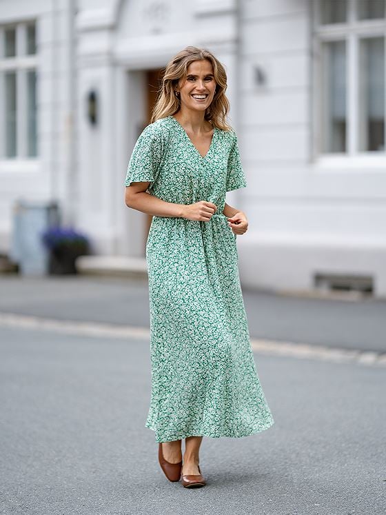 Ichi Vera Dress38 Pine Green Flower