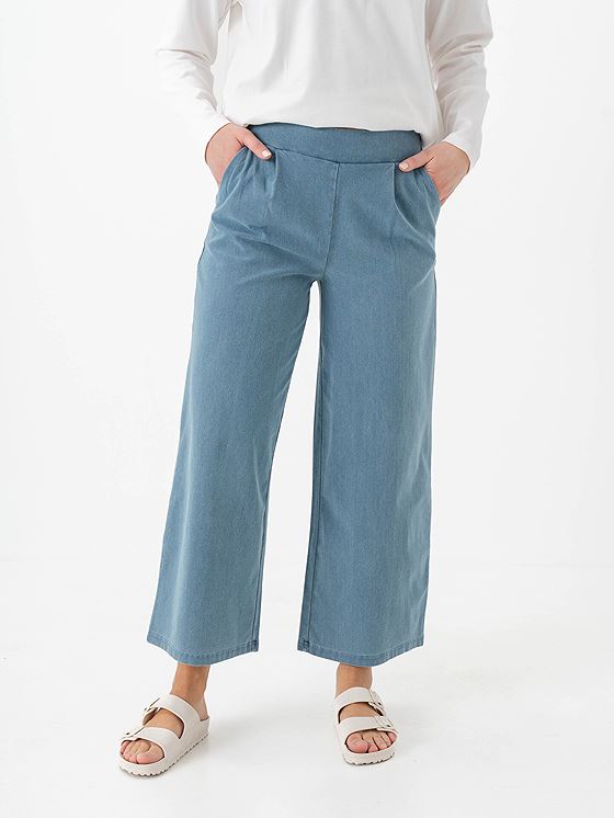 Ichi Kate Denerim Cropped Pant Kate Denim Light Blue