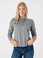 Ichi Mafa Polo Long Sleeve Grey Melange