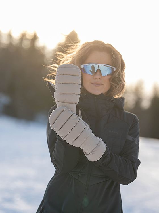 Johaug Escape Down Mitten Dark Beige