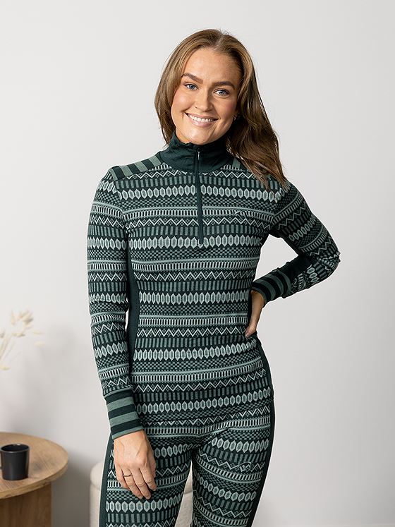 Kari Traa Kari Traa Åkle Half Zip Pine - Get Inspired Exclusive Collection
