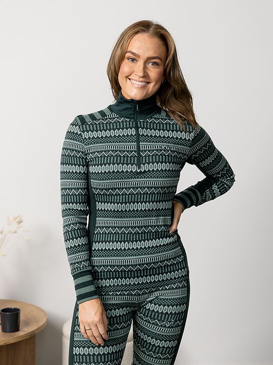 Kari Traa Kari Traa Åkle Half Zip Pine  - Get Inspired Exclusive Collection