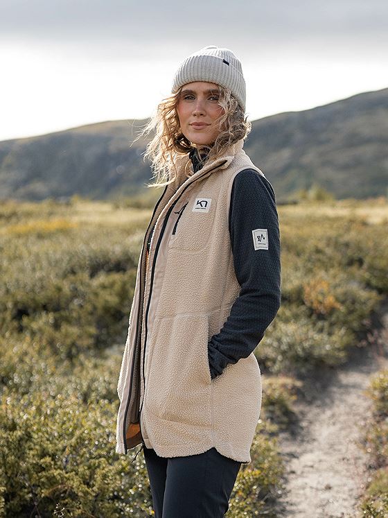 Kari Traa Sanne Fleece Vest Long Oat