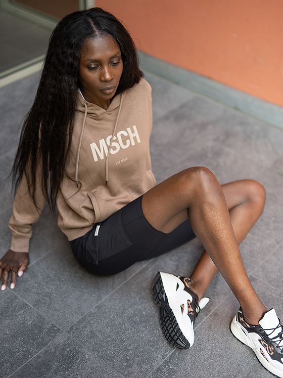 MSCH Copenhagen Ima MSCH Hood Sweatshirt Caribou/White Pepper