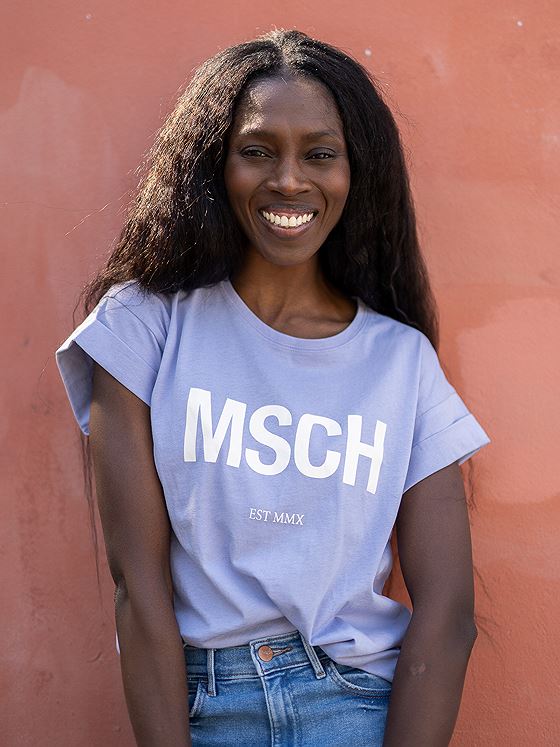 Moss Copenhagen Alva MSCH Standard Tee Thistle D/Egret