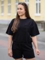Moss Copenhagen Isora Ima Q Short Sleeve Sweatshirt Black