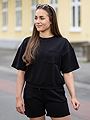 Moss Copenhagen Isora Ima Q Short Sleeve Sweatshirt Black