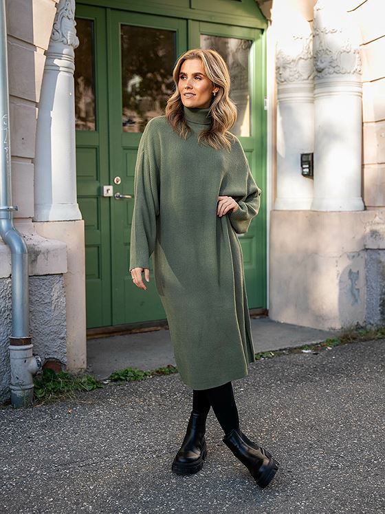 MSCH Copenhagen Magnea Rachelle Rib Dress Olivine