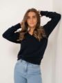 Moss Copenhagen Lisa Hope V Pullover Sky Captain