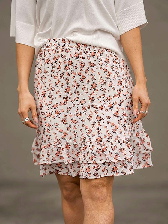 MSCH Copenhagen Neomina Rikkelie Skirt AOP Persimmon Flwr