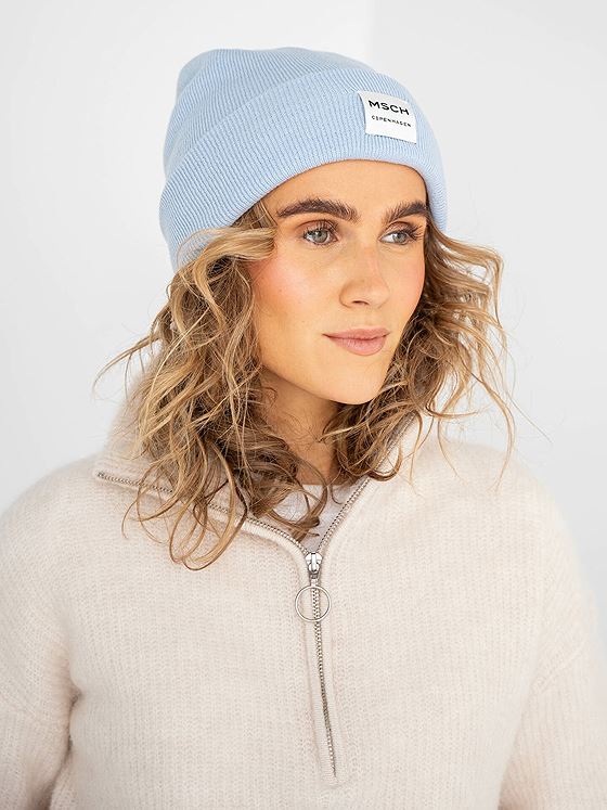 MSCH Copenhagen MSCH Mojo Logo Beanie Chambray Blue