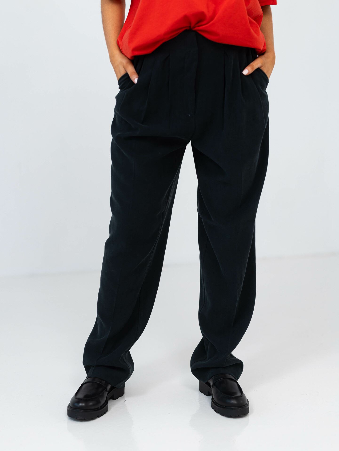 MSCH Copenhagen MSCH Copenhagen MSCH Copenhagen Madeira Selia Highwaisted Pants Black