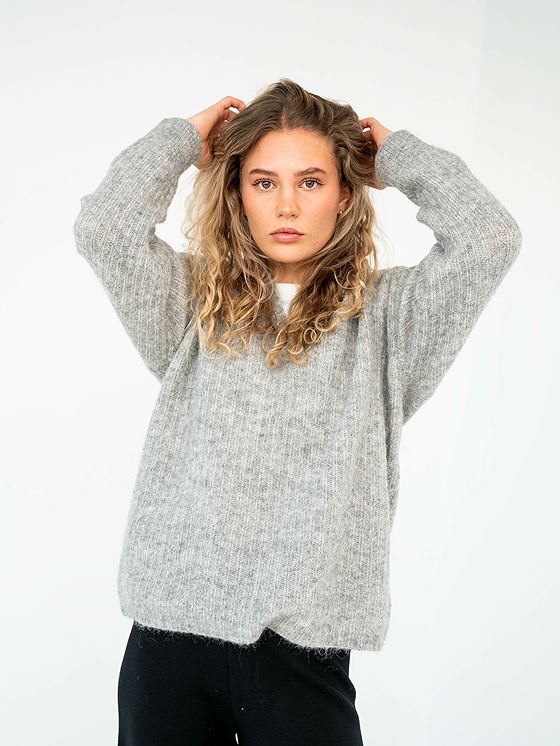 MSCH Copenhagen Elisia Nenaya Pullover Light Grey Melange