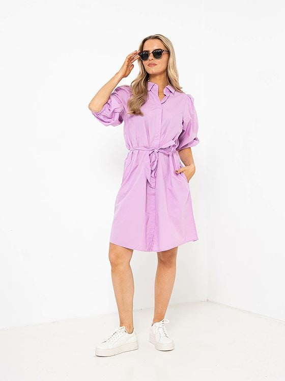 MSCH Copenhagen Cedrica Abiella 3/4 Shirt Dress Violett Tulle