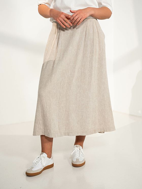 MSCH Copenhagen Jovene Ginia High Waisted Long Skirt Sand