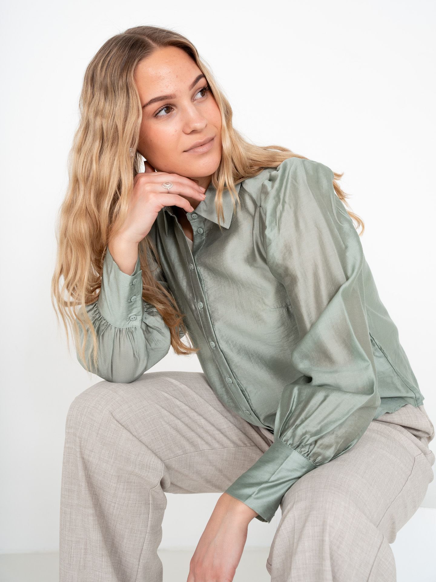 MSCH Copenhagen Varsha Romania Shirt Green Milieu