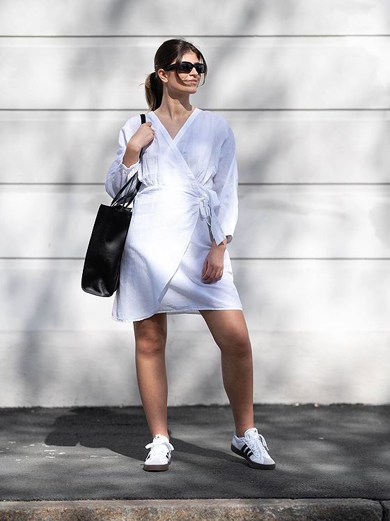 MSCH Copenhagen Mirilla 3/4 Wrap Dress White