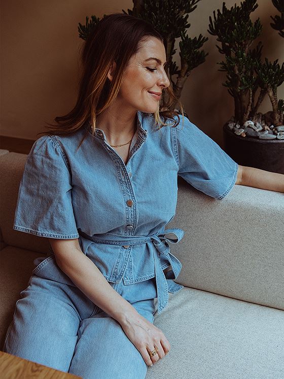 MSCH Copenhagen Ingrid Lis 2/4 Shirt Light Blue Wash