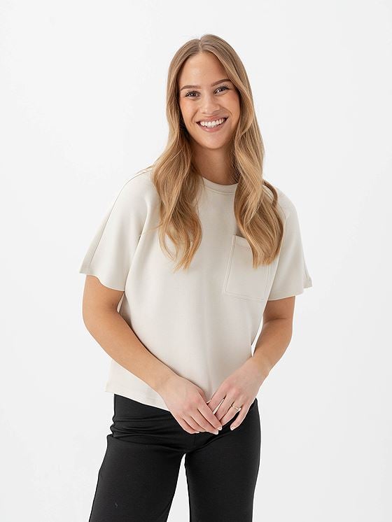 MSCH Copenhagen Harissa Ima Q Short Sleeve Sweatshirt Turtledove