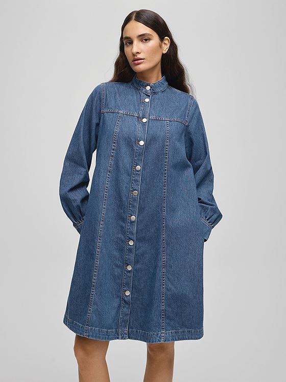 MSCH Copenhagen Rylan Elena Shirt Dress Mid Blue Wash