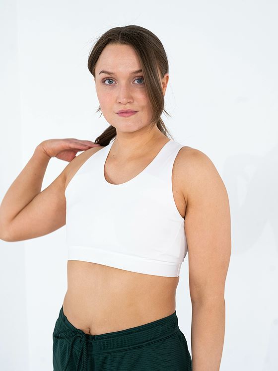 New Balance Medium support Bra White