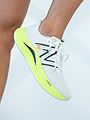 New Balance Fuel Cell Propel White with bleached lime glo and graphite