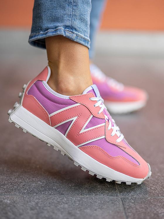 New Balance WS327 Vintage Rose with Vibrant Orange