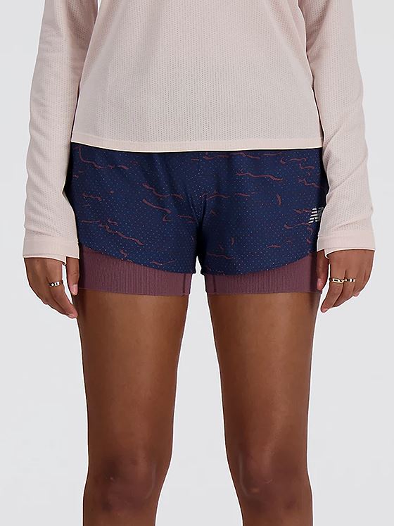 New Balance RC 2 in 1 short Navy multi