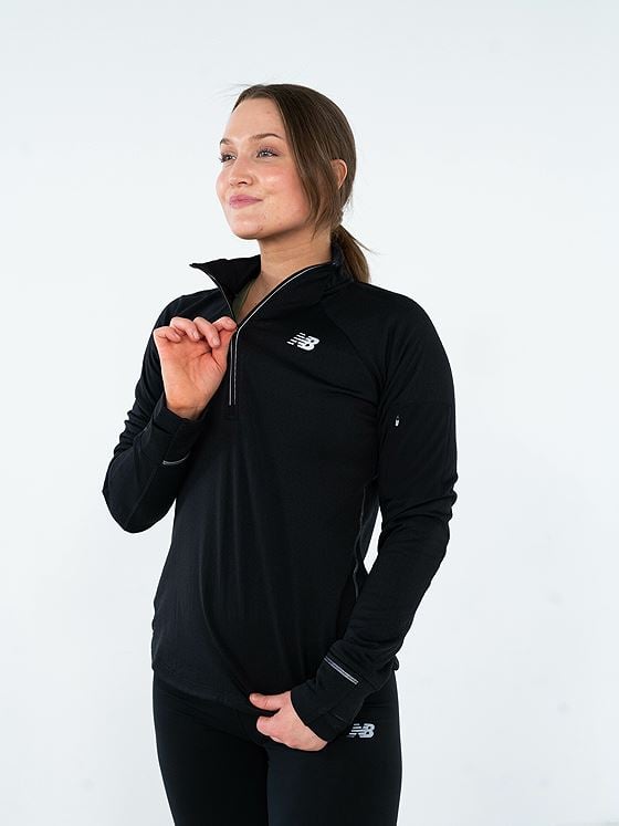 New Balance Heat Grid Half Zip Black