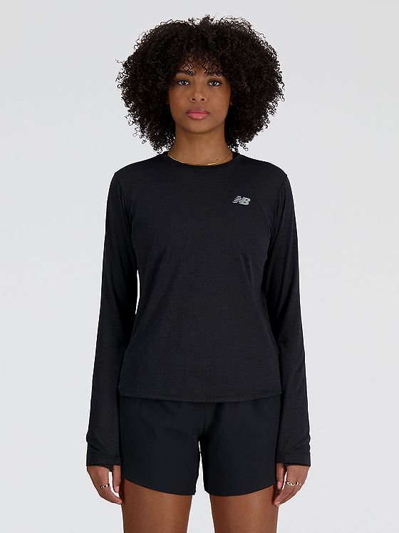 New Balance Athletics Long Sleeve Black Heather