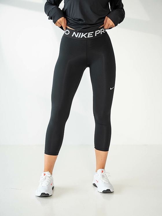 Nike Pro 365 Crop Tight Svart/Hvit