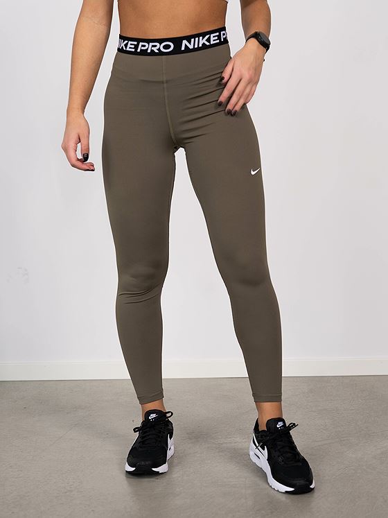 Nike Nike Pro 365 High Rise tights Medium Olive/Svart/Hvit