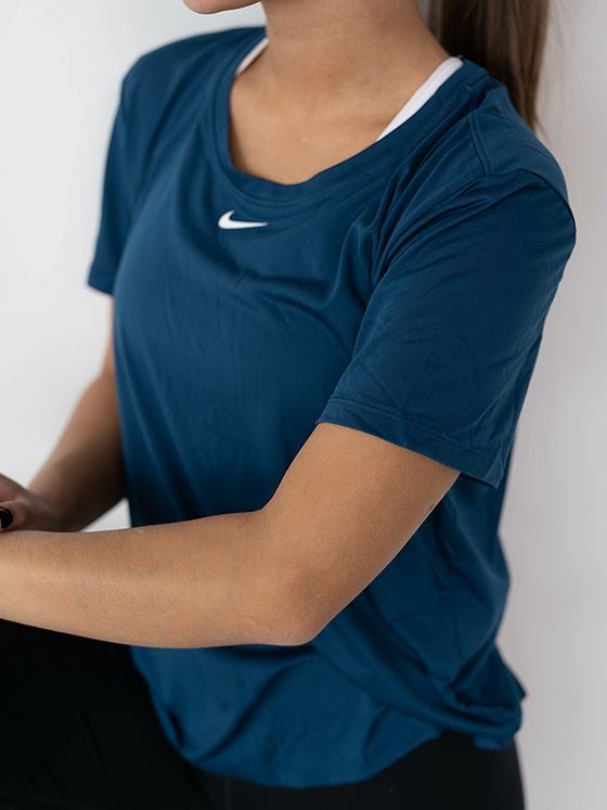 Nike One Short Sleeve Standard Top Valerian Blue/White
