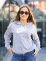 Nike Gym Vintage Po Hoodie Dark Grey Heather/White