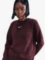 Nike Pheonix Fleece Standard Crew Burgundy Crush/Sail