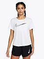 Nike One Dri-Fit Swoosh Hybrid Short Sleeve White