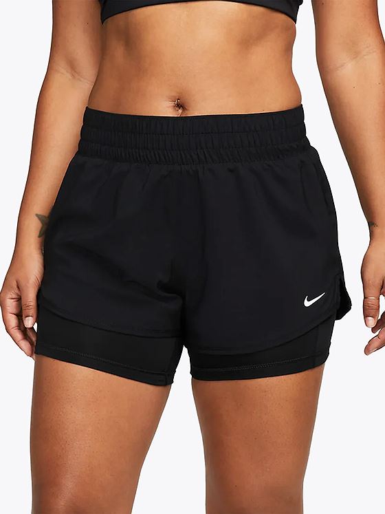 Nike One Dri-Fit Mid-Rise 2in1 Shorts Black