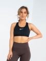 Nike Swoosh High-Support Non-Padded Sports Bra Black/Iron Grey/White