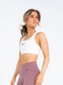 Nike Swoosh High-Support Non-Padded Sports Bra White / Black