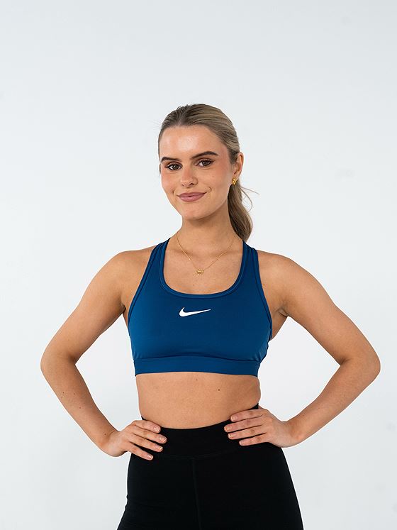 Nike Swoosh Mid-Support Padded Sports Bra Court Blue / White